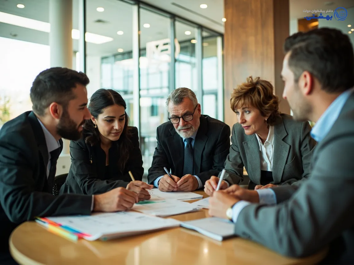 کسبه ایرانی با جواز کسب و مدارک در بانک