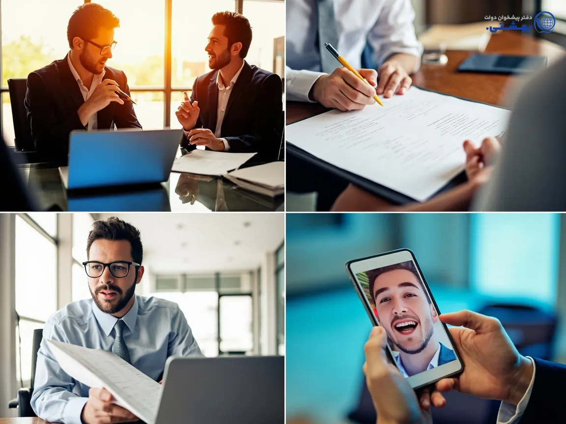 مراحل اصلی دریافت وام جواز کسب به زبان تصویر