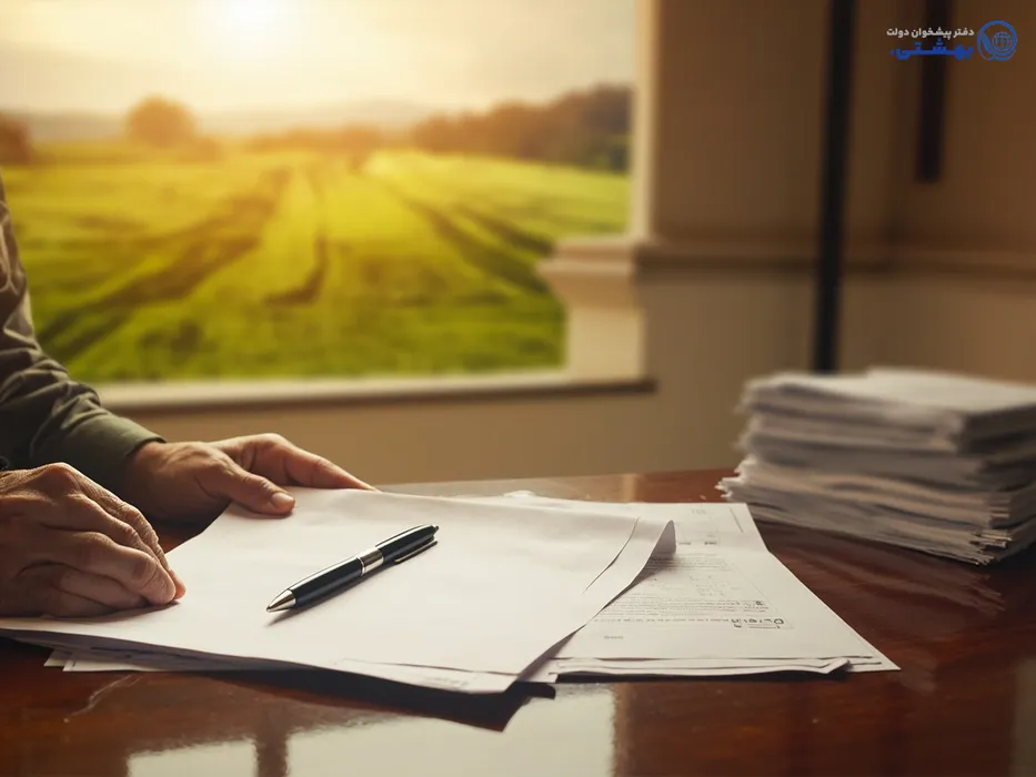 سند ملکی و فرم درخواست وام بانک کشاورزی، تأمین مالی کشاورزان