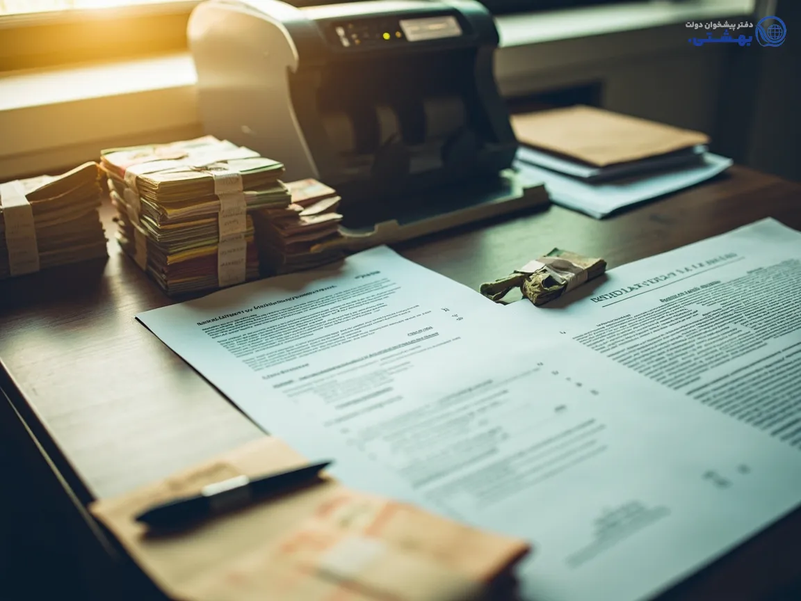 پول نقد و اسناد بانک کارگشایی مرتبط با وام طلا