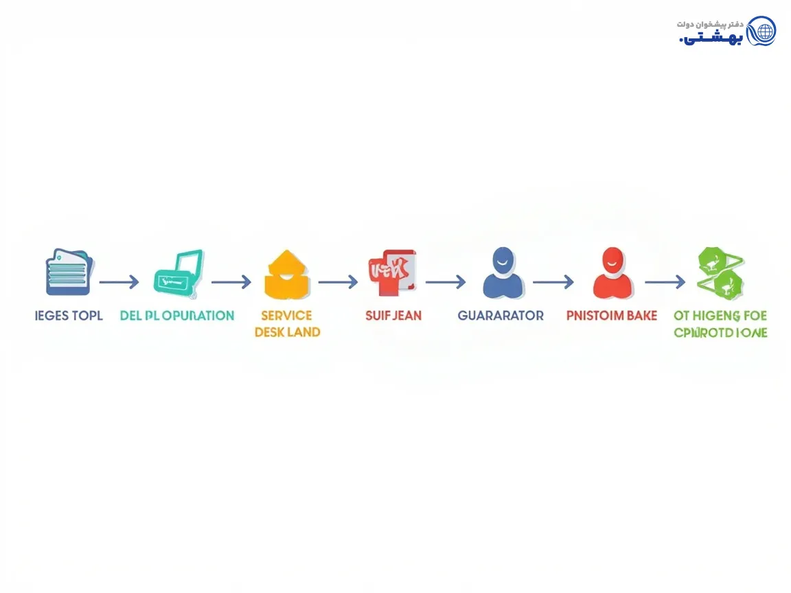 فلوچارت ساده گام‌های دریافت وام کارآفرینی از ثبت نام تا دریافت وجه