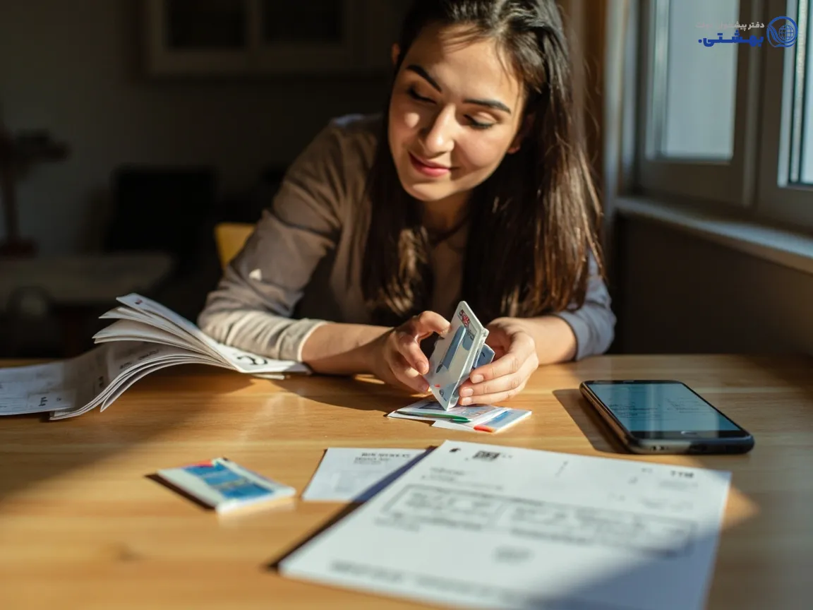 مدارک و موبایل برای ثبت نام وام زنان خانه دار