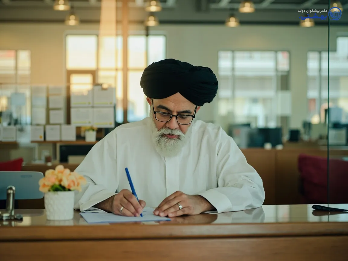 تکمیل مدارک در دفتر پیشخوان برای دریافت وام اشتغال