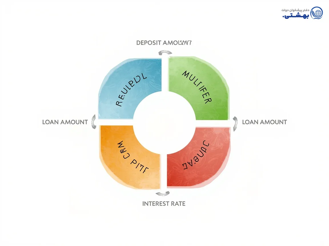 رابطه مبلغ سپرده، وام و نرخ سود – ساختار وام سپردهای