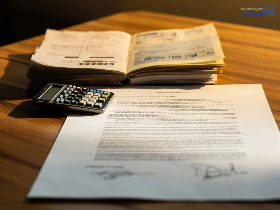 مدارک و محاسبات وام آزاد به شکل تصویری
