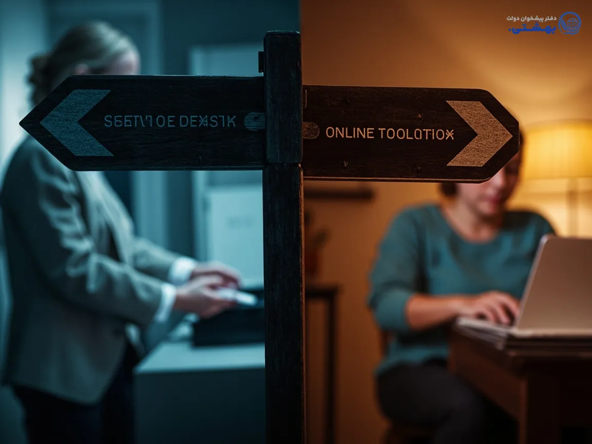 مقایسه مسیر حضوری با سیم کارت با مسیر آنلاین سفته