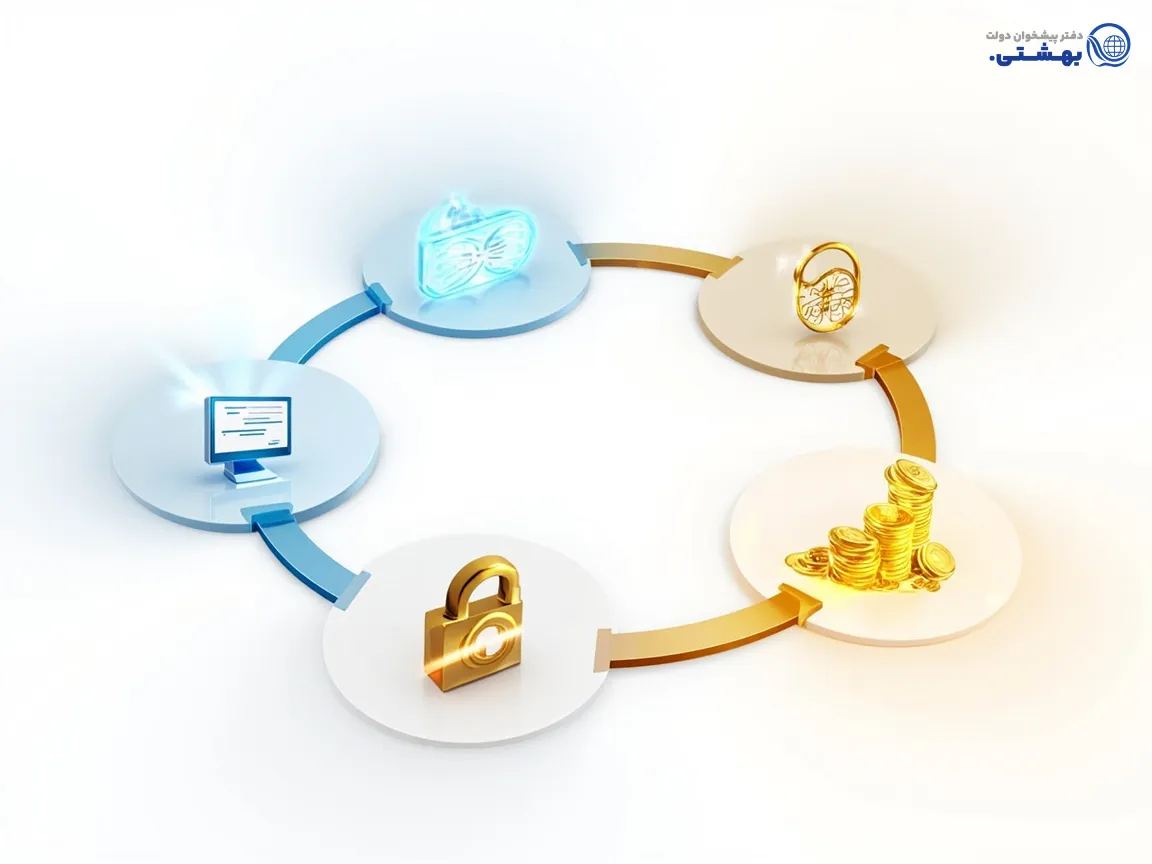 فرآیند ۴ مرحله‌ای دریافت وام طلا رسالت