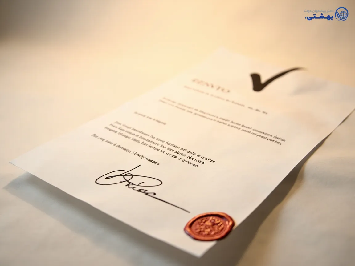 سند تک‌برگ مهرشده بانک ملت، نشانه تایید وثیقه ملکی