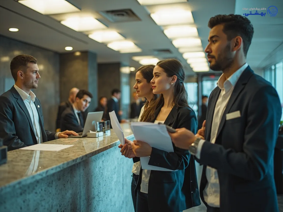 متقاضیان وام خوداشتغالی صندوق امید در دفتر پیشخوان