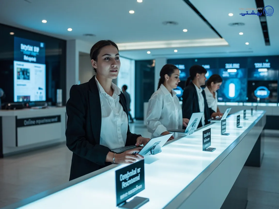 اینفوگرافیک مراحل ۴ گانه دریافت وام فوری از پیشخوان