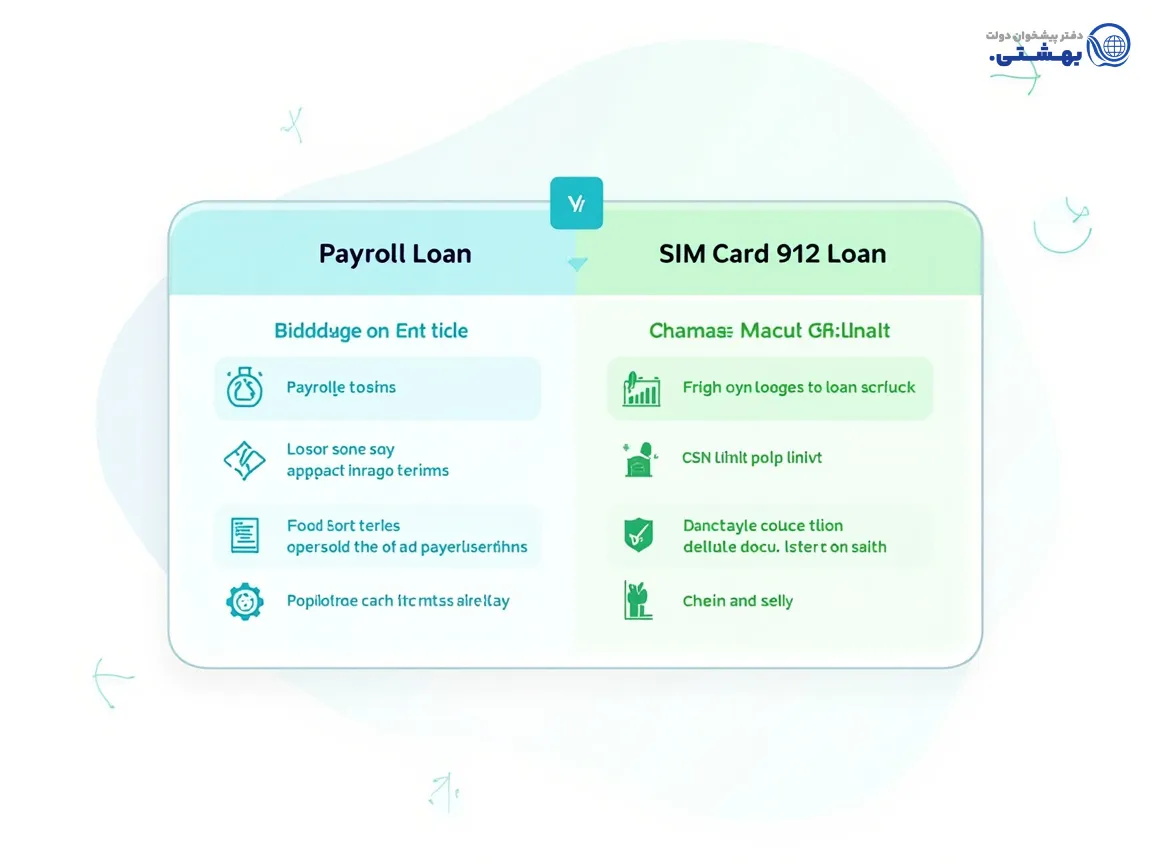 مقایسه وام فیش حقوقی و وام سیم کارت ۹۱۲