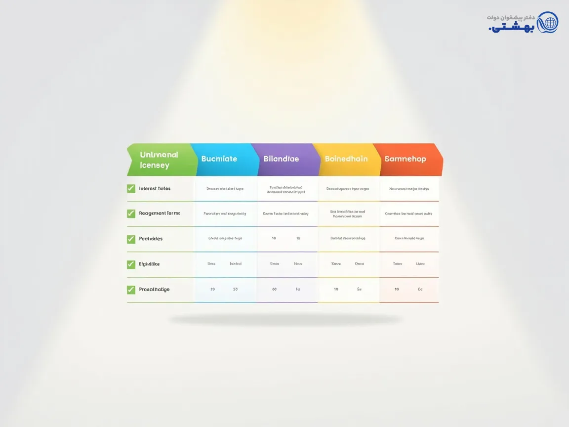 آیکون جدول مقایسه وام سیم کارت و دیگر وام‌ها