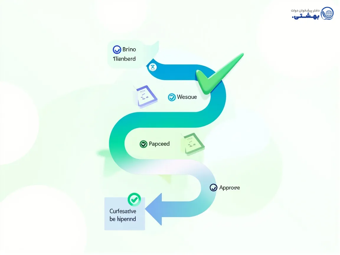 فلوچارت فرآیند سریع وام آزاد با سند ملکی