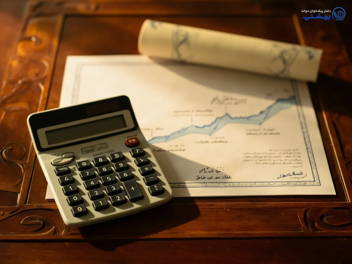 ماشین حساب پارسی و نمودار اقساط وام ملکی