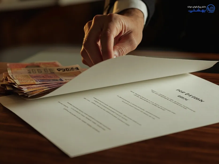 سند ملکی و وام ۵۰۰ میلیونی، قرارداد تسهیلات بانکی، پول نقد با سند خانه