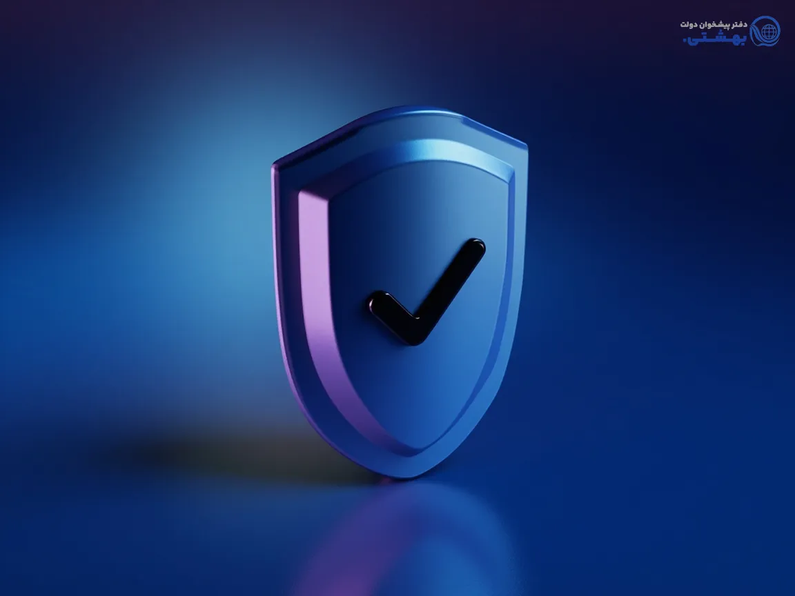 آیکون سپر و چک‌لیست؛ نماد امنیت و راستی‌آزمایی در دریافت وام سیم کارت